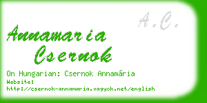 annamaria csernok business card